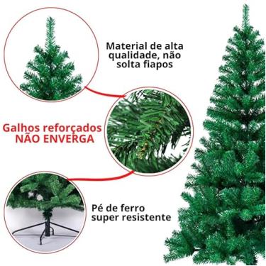 Imagem de Árvore de Natal Luxo Pinheiro 1,80m 800 Galhos — Cheia, Realista e Elegante Natal Encantador Decoração de Casa Decoração Natalina Inesquecível Base de Ferro Reforçada Resistente Linha Super Premium®