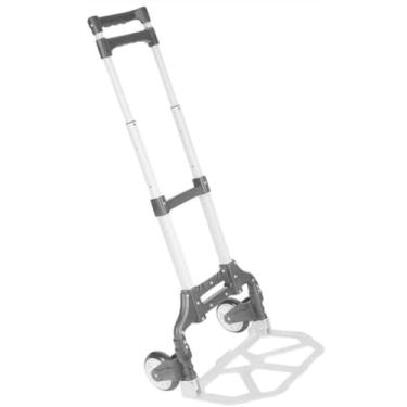 Imagem de Kit com 2 Carrinhos de Alumínio Dobrável para Carga, 80Kg, Alça Telescópica até 1 Metro, Rodas Emborrachadas, 61x28x39cm