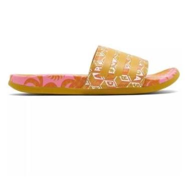 Imagem de Chinelo Adidas Adilette  Farm Rio Laranja/ Rosa 34-Feminino