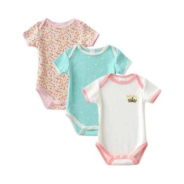 Imagem de Conjunto De Macacão De Verão Para Bebê Menina E Menino 3 Peças Roupas 