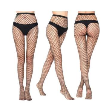 Imagem de Meias De Rede De Verão Com Cinta-Liga 4pcs/1pcs Meias Altas Sexy E Que