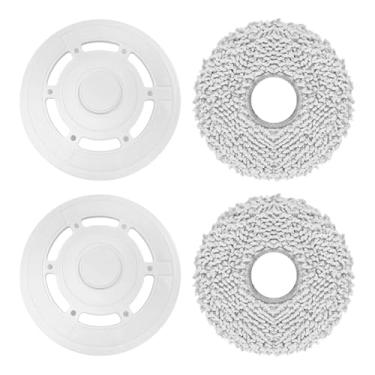 Imagem de Hujscufdjy Atualize panos de esfregão com peças sobressalentes de placas de esfregão, compatíveis com Ecovacs T20/T20e, suporte de esfregão para aspirador de pó robô