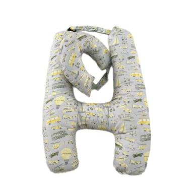 Imagem de Travesseiro de Viagem em Formato H com Almofada de Pescoço – Fibra Siliconada – Infantil e Adulto(TRANSPORT)