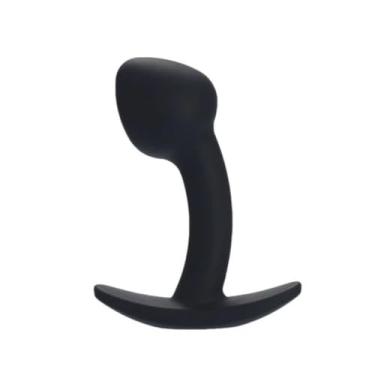 Imagem de Plug Anal Curvado Em Silicone Tamanho P 7,1x3,4 cm Estimulador Anal Acessório Sexual PL141P
