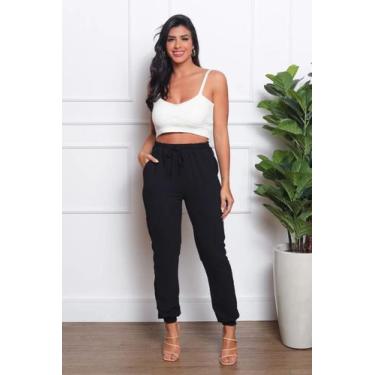 Imagem de Calça Jogger Feminina Duna Preta - WE HAPPY, Preto, P