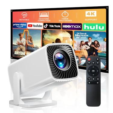 Imagem de Mini projetor, projetor portátil Full HD 1080p, projetor de home theater com suporte de 270°, compatível com smartphone/TV Stick/laptop/consoles de jogos/USB