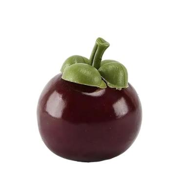 Imagem de Ornamento artificial de frutas e vegetais para decoração de casa, laranja, pêssego, pêra, uva, limão, pêssego, ornamento, adereços fotográficos (roxo)