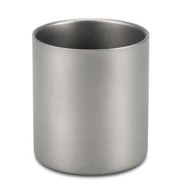 Imagem de aqxreight 450ml Titânio Parede Dupla Copo de água Isolado Casa Acampamento Ao Ar Livre Caminhadas Piquenique Xícara de chá Caneca de café Parede para Isolar Calor Transmite Extremo Construído para