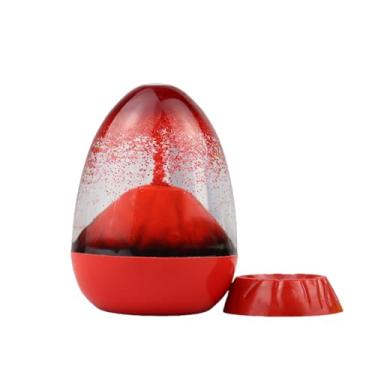Imagem de Temporizador de erupção de vulcão criativo – Ornamento de artesanato de ampulheta em forma de casca de ovo para escritórios, estudos e decorações de mesa – presente perfeito para as estações de