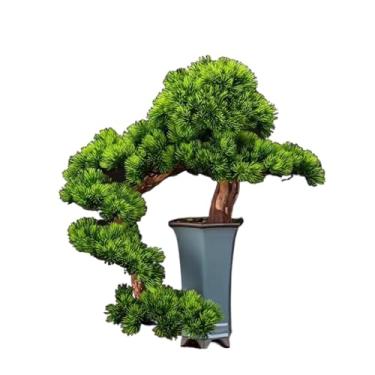 Imagem de Bonsai artificial simulação de árvore de pinheiro bonsai decoração de planta varanda estudo sala de estar ornamentos árvore falsa (A)