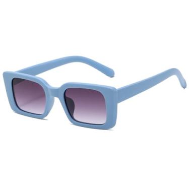 Imagem de Óculos de Sol UV400 - Rebites com Degradê em Cores Vibrantes para Homens e Mulheres, Ideais para Esportes ao Ar Livre, Corrida e Ciclismo, Azul e Cinza