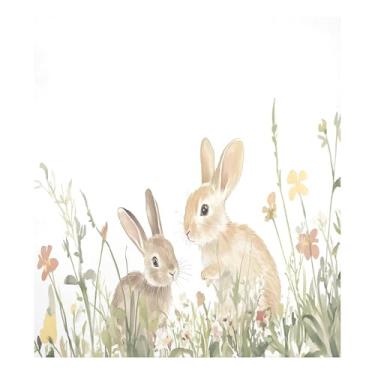 Imagem de Qilmy Capa magnética para máquina de lavar louça, ovos de páscoa e coelhos fofos, 58 x 66 cm, capa decorativa para geladeira para porta frontal, adesivo, máquina de lavar, painel de geladeira