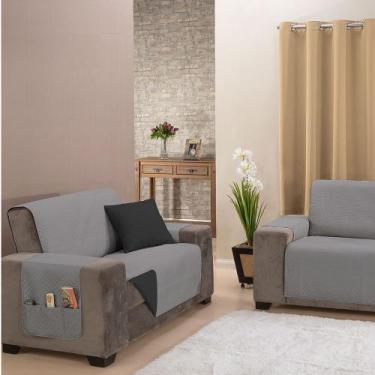 Imagem de Capa Protetora de Sofá Padrão 2 e 3 Lugares Impermeável Dupla Face 2 P