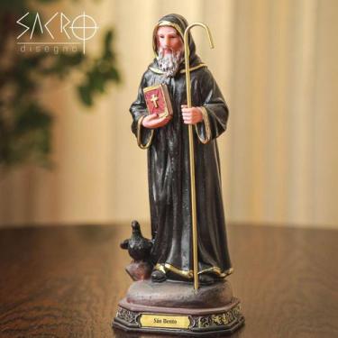 Imagem de Imagem São Bento Resina 20cm Importada - Sacro