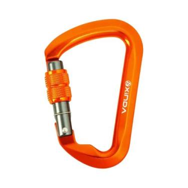 Imagem de Mosquetão D-Shaped De Alta Resistência 30kN Para Escalada, Rapel E Mon