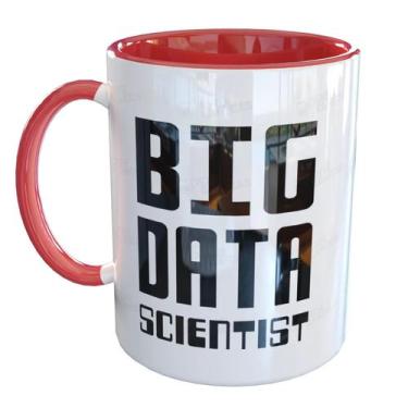 Imagem de Caneca Porcelana Big Data Scientist - Pense Canecas, Vermelho