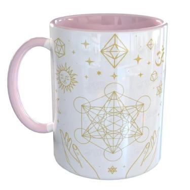 Imagem de Caneca Porcelana Cubo de Metatron Geometria Sagrada - Pense Canecas, R
