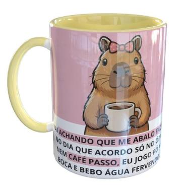 Imagem de Caneca Porcelana Capivara Vai Achando Que Me Abalo - Pense Canecas, Am
