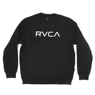 Imagem de Moletom RVCA Careca Big Logo Crew 270g - Preto-Masculino