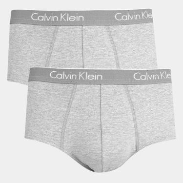 Imagem de Kit Cueca Slip Calvin Klein Básica, Mescla, G