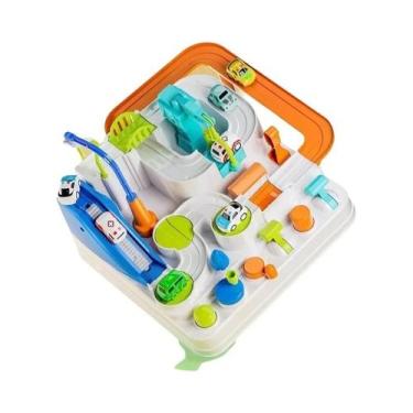 Imagem de Brinquedo Interativo De Trem E Foguete Com Pista De Carros De Corrida 