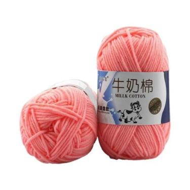 Imagem de 100g 2 Peças De Fio De Algodão Leite Para Crochê E Tricô Para Suéter, 