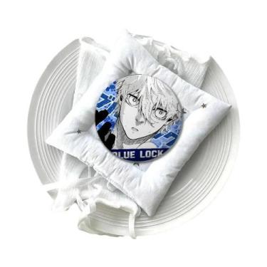 Imagem de Broche De Metal Macio Em Formato De Emblema Amine B-Blues Locks, Pin D