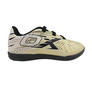 Imagem de Chuteira Futsal OXN Dynamic 4 Infantil - Bege/Branco/Preto-Unissex