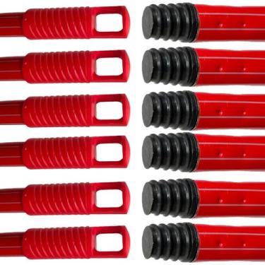 Imagem de Kit 6 Unidades Cabo de Vassoura Rodo 120cm Condor Metálico Plastificad
