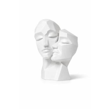 Imagem de Escultura Abstrata Escritório Estátua Rosto Abstrato Arte Cor:Branco -