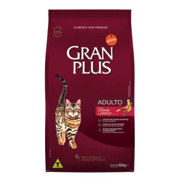 Imagem de Ração Seca GranPlus Gatos Adultos Menu Carne & Arroz 10Kg - Brf