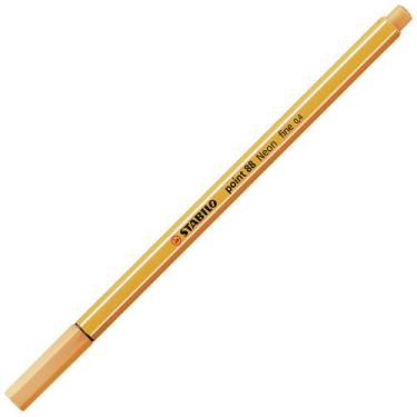 Imagem de Caneta extrafina stabilo point 88 0.4mm laranja neon - 88/054