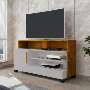 Imagem de Rack Tv Sala Até 46 Polegadas Home Estante Organizador Multiuso Nicho 