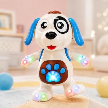 Imagem de Brinquedo Cachorro Azul Dançante Musical Dança Mexe Luz E Som - TOYS