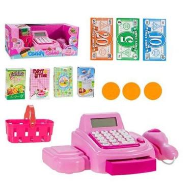 Imagem de Caixa Registradora Infantil com Calculadora, luz, som e Acessórios Ros