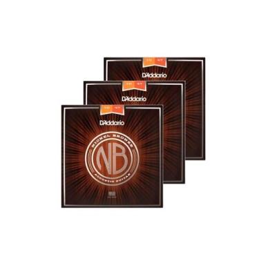 Imagem de Kit 3 UND Enc. Violão D'addario NB1047 .010 Nickel Bronze