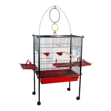 Imagem de Viveiro Para Calopsita Triplex Black/Vermelho