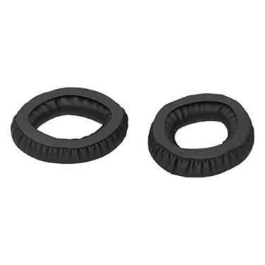 Imagem de 01 Almofadas auriculares de fone de ouvido, confortáveis de usar espuma + couro de poliuretano, fáceis de guardar, almofadas de substituição para fones de ouvido
