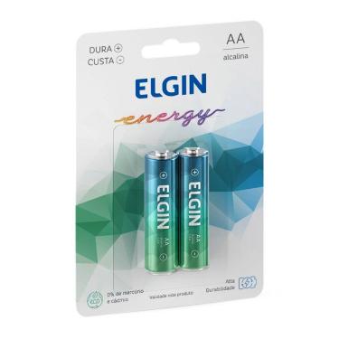 Imagem de Pilha Alcalina AA C/2 Elgin Energy Alkaline
