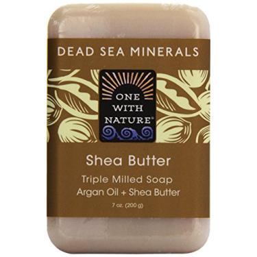 Imagem de Sabonete mineral One With Nature Lemon Sage Dead Sea (Um com sabonete natural limão sálvia morto), barra de 200 ml