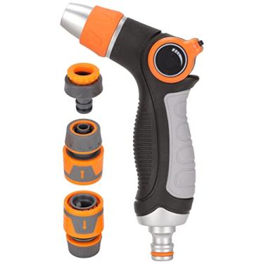 Imagem de plplaaobo Bocal de mangueira de jardim, mangueira giratória de mangueira de ajuste, pulverizador para irrigação de carro limpeza de quintal