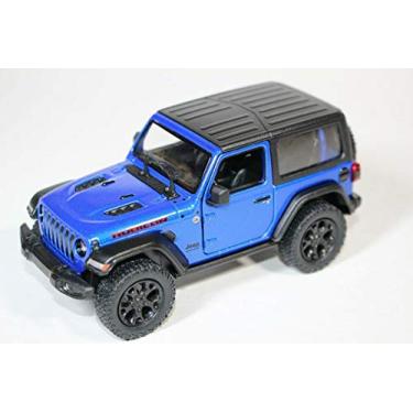 Imagem de KiNSMART - Jeep Wrangler Rubicon Off Road 4x4 5 inch 1:34 Scale Die Cast Model Replica Toy Car (Blue Hardtop)