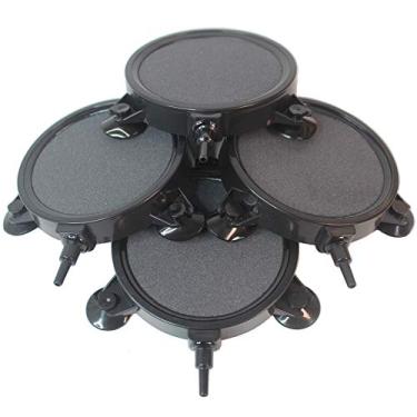 Imagem de Difusor de disco de pedra de ar de 11,4 cm Pinvndy com ventosas para oxigenação em tanques de água doce/salgada, bolinhas, hidropônico, aquapônica e como uma pedra decorativa para aquários de 4 peças