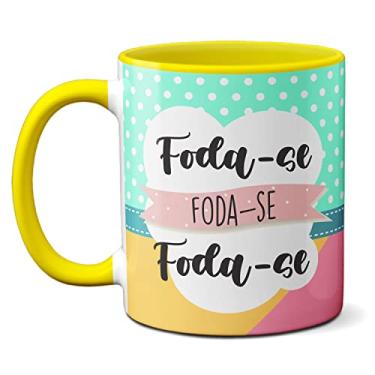 Imagem de Caneca Fofa Lhama Meditação Foda-se Foda-se Foda-se (Amarela)
