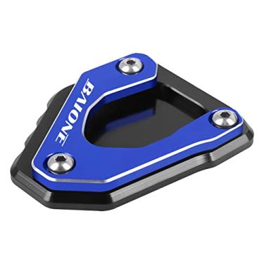 Imagem de Worldmotop Almofada de suporte de motocicleta com extensão de pé de substituição para BMW G310GS G310 GS 2017-2021 almofada de placa de suporte lateral (azul)