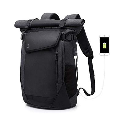 Imagem de Mochila durável para lazer, mochila universitária Mochila leve para viagem de negócios, mochila escolar respirável, bolsa feminina masculina ao ar livre, preta