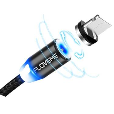 Imagem de Cabo Magnético Tipo C (Type C) 2A Floveme para Android 1m Preto