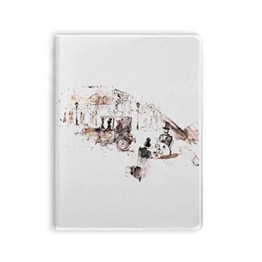 Imagem de Diário de capa macia estilo caderno de aquarela para carro vintage British Architecture