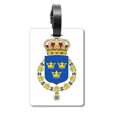 Imagem de Suécia Europa Emblema Nacional Bolsa de Mala Etiqueta para Bagagem Cartão de Bagagem