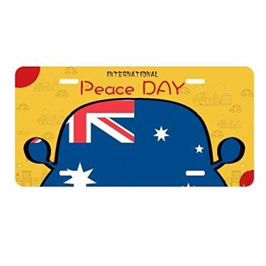 Imagem de DIYthinker Bandeira nacional da Austrália, país da Oceânia, placa de automóvel, decoração de carro, dia da paz